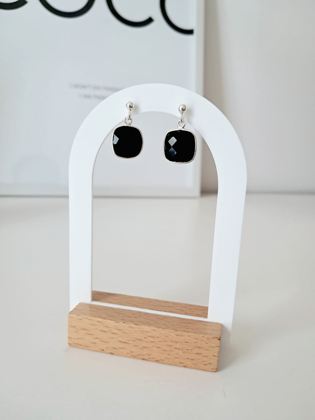 Boucles d'oreilles Soraya onyx noir