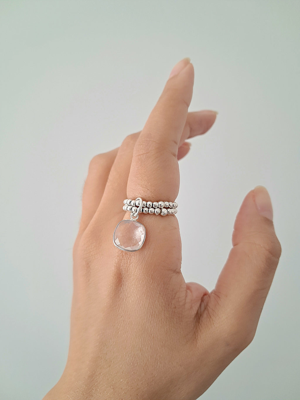 Bague Ines quartz rose