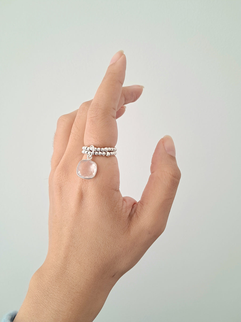 Bague Ines quartz rose