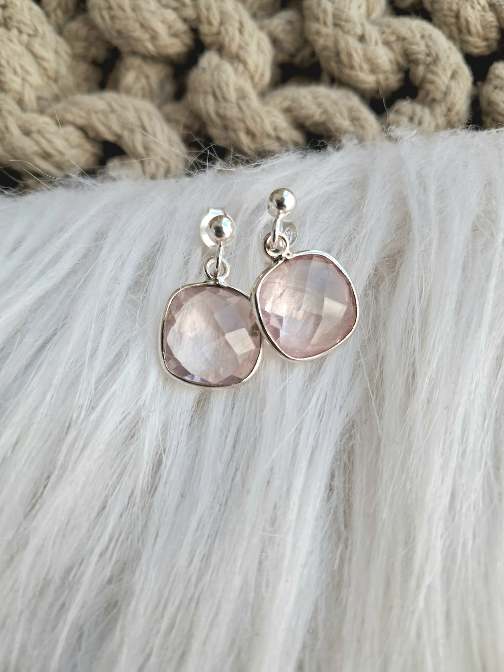 Boucles d'oreilles Soraya quartz rose