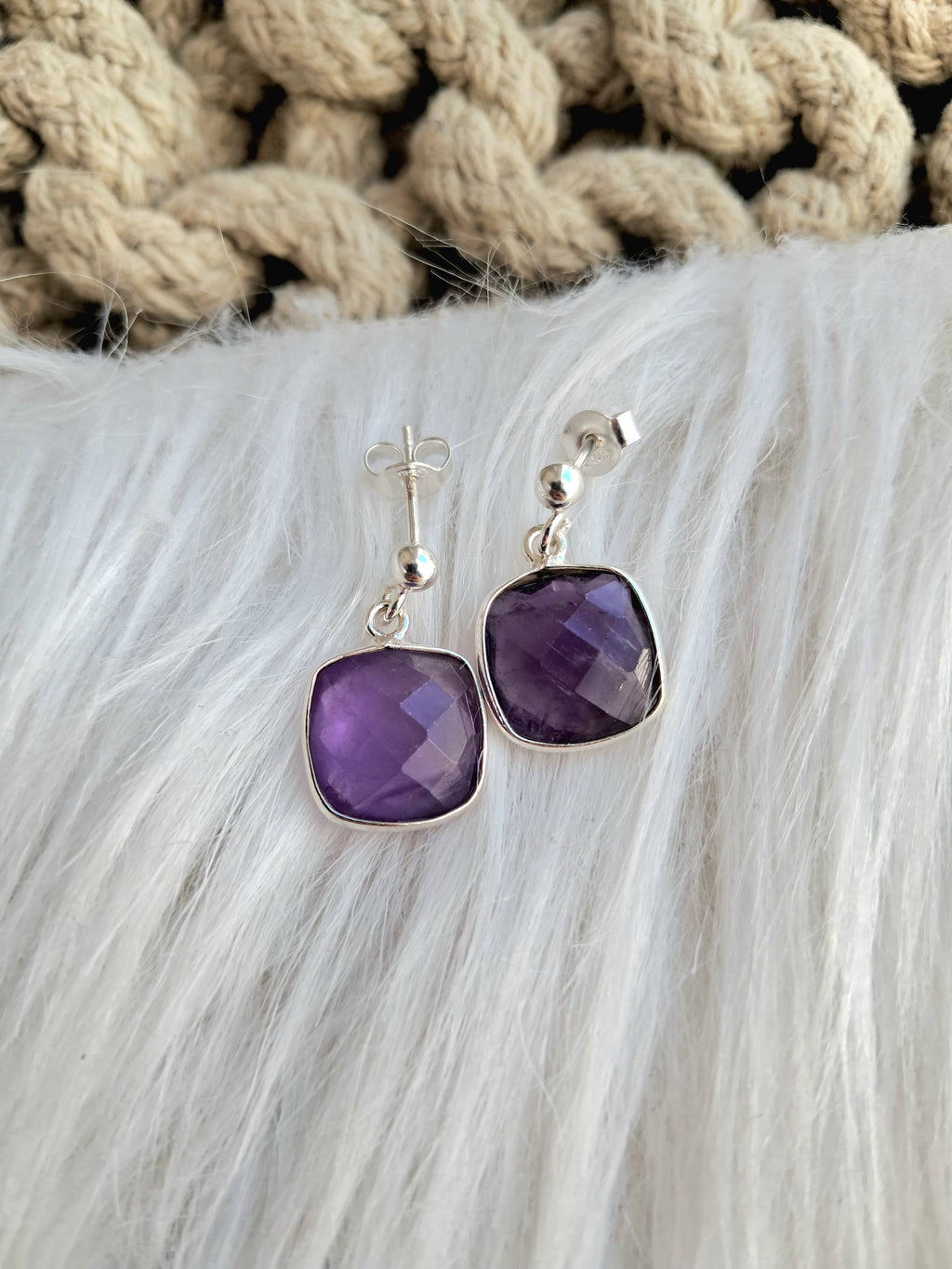 Boucles d'oreilles Soraya améthyste