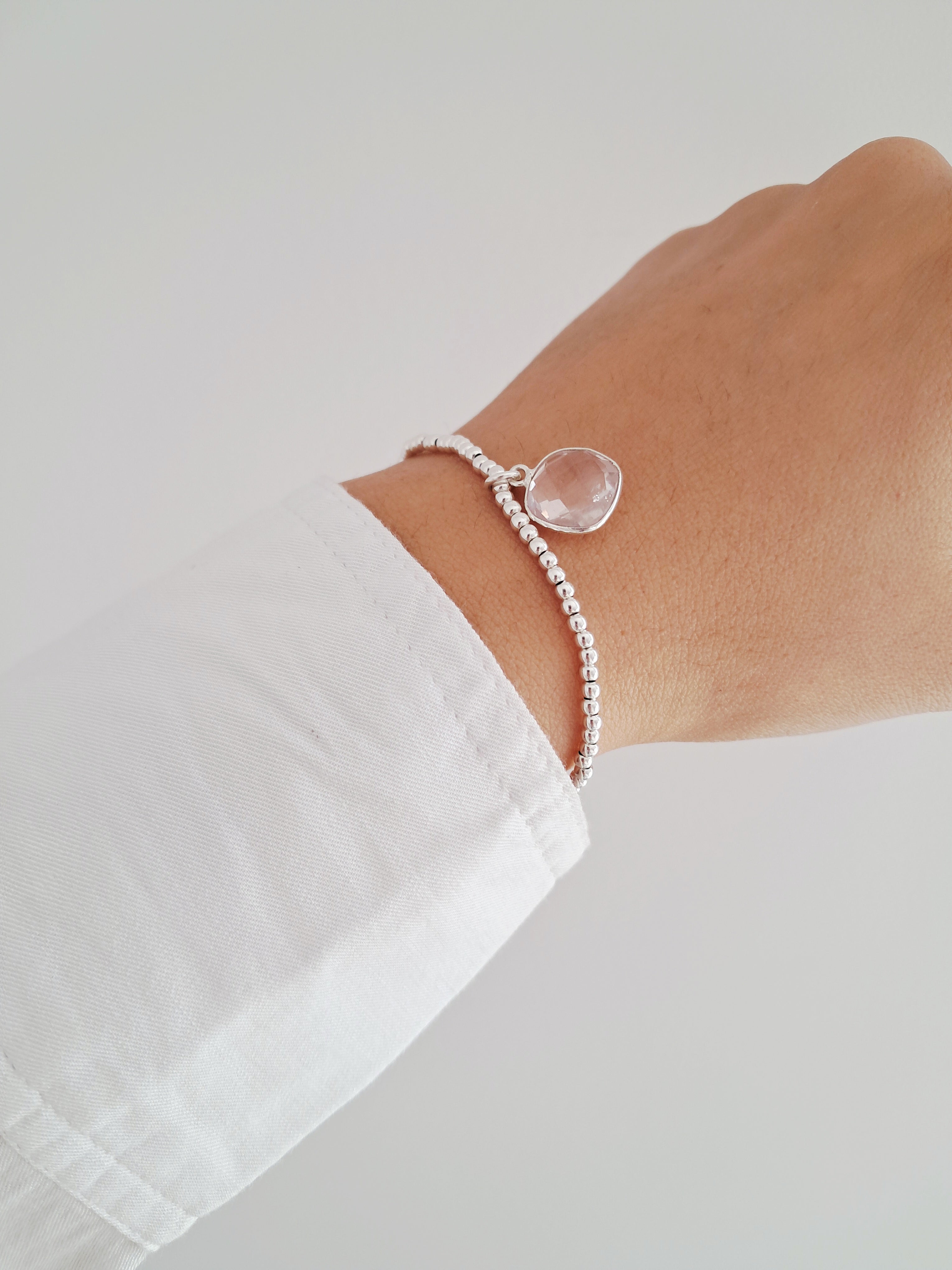 Bracelet Viviane quartz rose