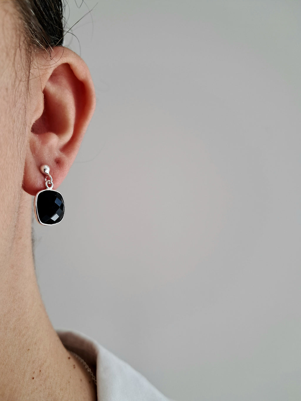 Boucles d'oreilles Soraya onyx noir
