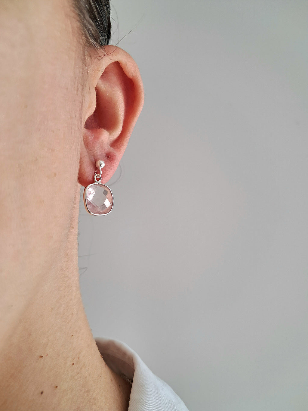 Boucles d'oreilles Soraya quartz rose