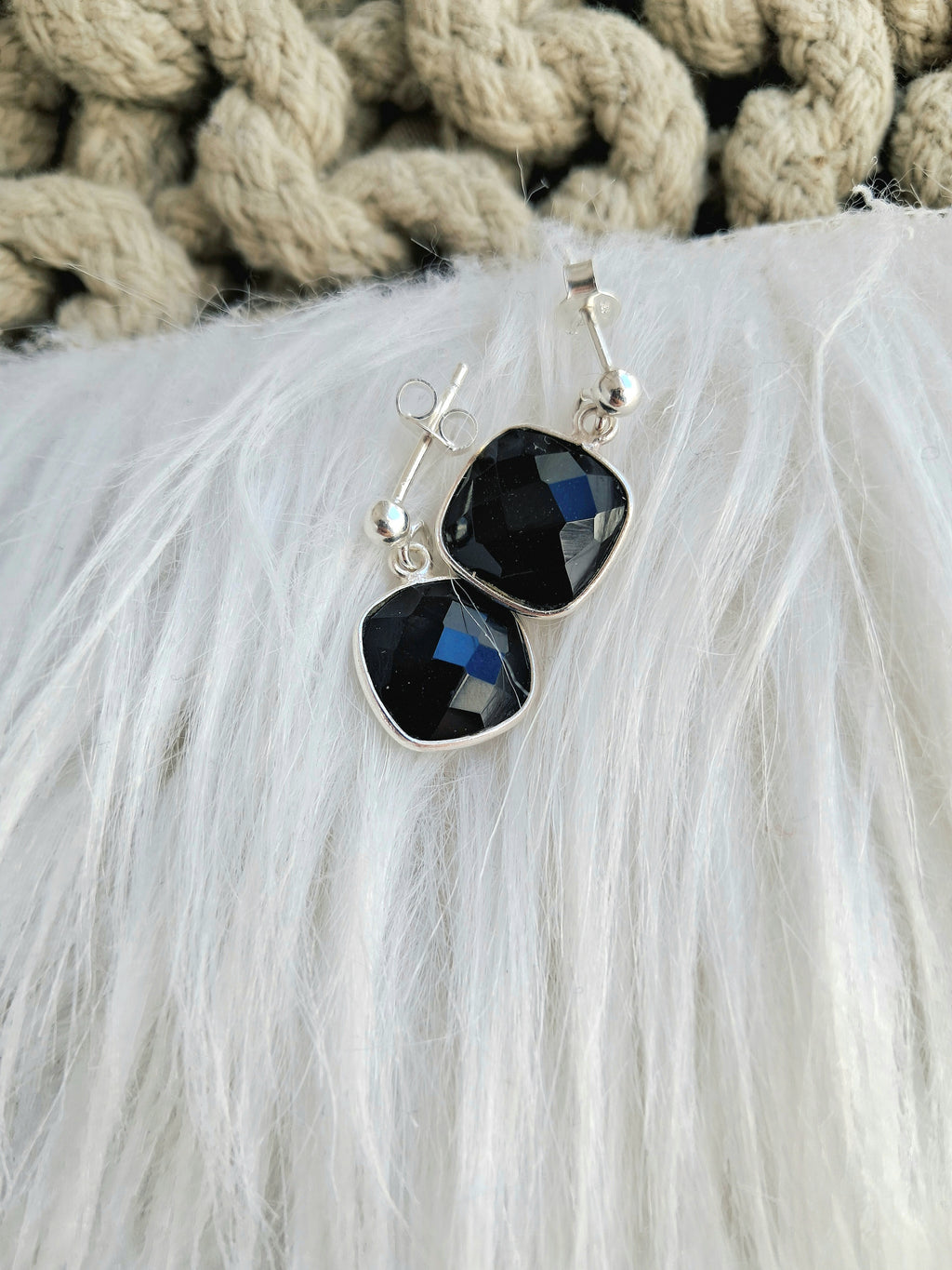 Boucles d'oreilles Soraya onyx noir